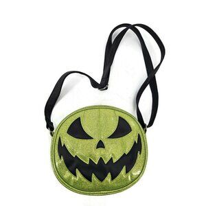 Pumpkin Kult Love Pain Stitches Jack O Lantern Pumpkin Handbag Green 2 Faces